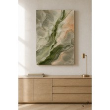 Taşın Hafızası — Biyomorfik Form — 30×40 cm Kanvas Tablo