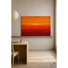 Turuncu-Kızıl Gradyan Ufuk — 30×40 cm Kanvas Tablo