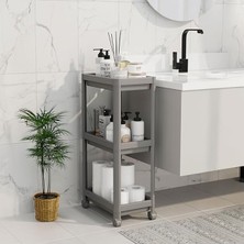 Vionna 3 Katlı Tekerlekli Raf Ünitesi, 36X71X23 cm Mutfak ve Banyo Düzenleyici