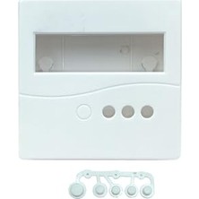 Alkatronik Plastik Proje Kutusu 86X86 mm Beyaz Duvara Yüzeye Montaj Tip 1602 LCD 3 Buton Elektronik Devre