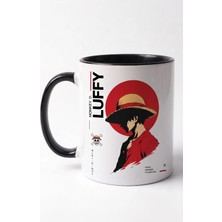 Desene Bak One Piece Luffy Baskılı Seramik Hediye Kupa Bardak Kişiye Özel Kişiselleştirilebilir Anime
