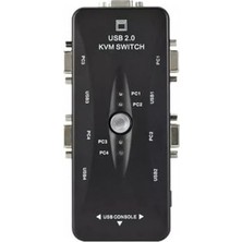 4 Port USB Kvm Switch, 4 Kasa ve 1 Monitör Kontrolü