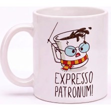 Desene Bak Özel Tasarım Kupa Bardak – Expresso Patronuım Yazılı Konsept Baskılı Porselen Hediye Kupa Bardak