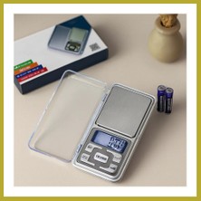 Bezos Mini Hassas Terazi 300G/0.01G (6X12 Cm) Şeffaf Kapaklı, Pilli Bcks