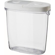 Vakumlu Kapaklı Saklama Kabı Beyaz Silikon Kauçuk Beyaz 8X18 cm 1 Adet Orta Boy