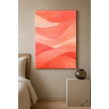 Mercan-Somon Gradyan Dalgalar — 30×40 cm Kanvas Tablo
