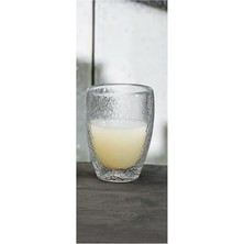 Çift Cidarlı Buzlu Tasarım Kahve, Latte ve Su Bardağı, 300 Ml, Cam Meşrubat Bardak, 1 Adet - 12221