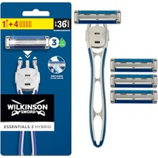 Wilkinson Essentials 3 Hybrid Erkek Tıraş Bıçağıi Sapı 4 Yedek Kartuş