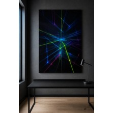 Neon Şebeke — Neon Şehir Estetiği — 30×40 cm Kanvas Tablo