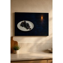 Gece Sofrası — Mutfak Illüstrasyonu — 30×40 cm Kanvas Tablo