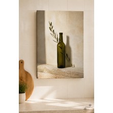 Yeşil Şişe — Mutfak Kompozisyonu — 30×40 cm Kanvas Tablo