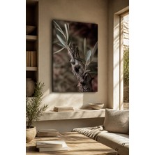 Zeytin Dalı — Bitki Dokusu — 30×40 cm Kanvas Tablo