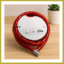 Bezos Çelik Spiral Tüp Anahtarlı Motor Bisiklet Kilidi 22MM x 200CM Bcks