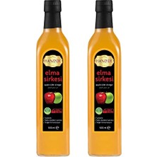 Şişe — Elma Sirkesi 500 ml x 2 Adet Doğal Fermantasyon Içilebilir Katkısız Cam