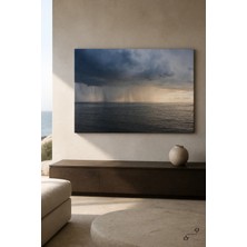 Yağmur Duvarı — Meteorolojik Soyutlama — 30×40 cm Kanvas Tablo