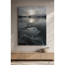 Donmuş Kıyı — Su ve Hava — 30×40 cm Kanvas Tablo