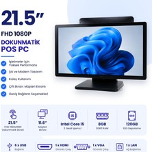 Grandstarr W215M 21.5" Fhd I5 3. Nesil | 8gb Ram | 120GB SSD Dokunmatik Pos Pc +11.6'' Müşteri Ekranı