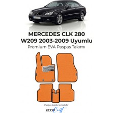 Otocraft Mercedes Clk 280 W209 2003-2009 Uyumlu Turuncu 3D Havuzlu Eva Oto Paspas Takımı 5 Parça Araca Özel