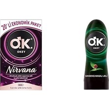 Nirvana 20'li Ekonomik Prezervatif+ Ginseng Masaj Jeli 200 ml