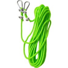 Seçilir 30 mt 8 mm Neon Yeşil Karabinalı Polyester Içi Dolgulu Dağcılık Kamp Gemici Hamak Iskota Ipi