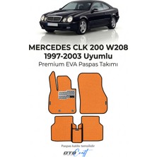 Otocraft Mercedes Clk 200 W208 1997-2003 Uyumlu Turuncu 3D Havuzlu Eva Oto Paspas Takımı 5 Parça Araca Özel