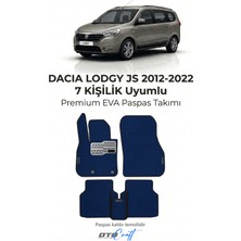 Otocraft Dacia Lodgy Js 2012-2022 7 Kişilik Uyumlu Lacivert 3D Havuzlu Eva Oto Paspas Takımı 5 Parça Araca Özel