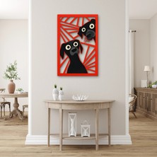 Steelartdec Meraklı Siyah Köpekler Metal Tablo