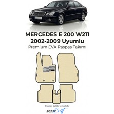 Otocraft Mercedes E 200 W211 2002-2009 Uyumlu Krem 3D Havuzlu Eva Oto Paspas Takımı 5 Parça Araca Özel
