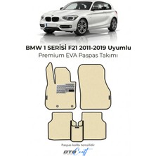 Otocraft Bmw 1 Serisi F21 2011-2019 Uyumlu Krem 3D Havuzlu Eva Oto Paspas Takımı 5 Parça Araca Özel