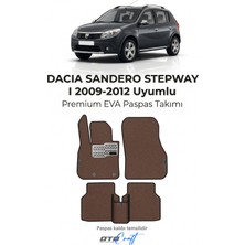 Otocraft Dacia Sandero Stepway I 2009-2012 Uyumlu Taba 3D Havuzlu Eva Oto Paspas Takımı 5 Parça Araca Özel