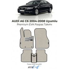 Otocraft Audi A6 C6 2004-2008 Uyumlu Beyaz 3D Havuzlu Eva Oto Paspas Takımı 5 Parça Araca Özel