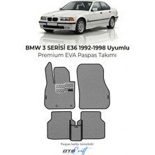 Otocraft Bmw 3 Serisi E36 1992-1998 Uyumlu Gri 3D Havuzlu Eva Oto Paspas Takımı 5 Parça Araca Özel