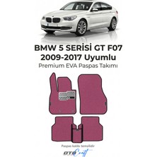 Otocraft Bmw 5 Serisi Gt F07 2009-2017 Uyumlu Pembe 3D Havuzlu Eva Oto Paspas Takımı 5 Parça Araca Özel
