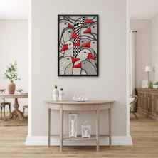 Steelartdec Damalı Kaz Sürüsü Metal Tablo