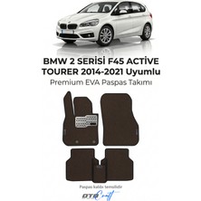 Otocraft Bmw 2 Serisi F45 Active Tourer 2014-2021 Uyumlu Kahverengi 3D Havuzlu Eva Oto Paspas Takımı 5 Parça Araca Özel