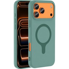 TeknoKapsül iPhone 18 Pro Max/17 Pro Max Z Silikon Magsafe Kapak - Yeşil