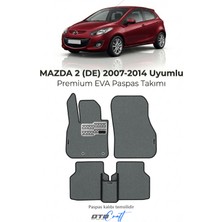 Otocraft Mazda 2 (De) 2007-2014 Uyumlu Füme 3D Havuzlu Eva Oto Paspas Takımı 5 Parça Araca Özel