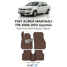 Otocraft Fiat Albea Makyajlı 178 2006-2012 Uyumlu Taba 3D Havuzlu Eva Oto Paspas Takımı 5 Parça Araca Özel
