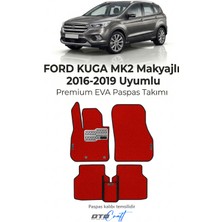 Otocraft Ford Kuga Mk2 Makyajlı 2016-2019 Uyumlu Kırmızı 3D Havuzlu Eva Oto Paspas Takımı 5 Parça Araca Özel