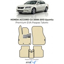 Otocraft Honda Accord Cu 2008-2013 Uyumlu Krem 3D Havuzlu Eva Oto Paspas Takımı 5 Parça Araca Özel