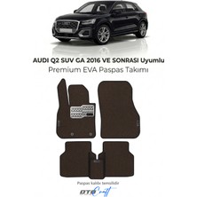 Otocraft Audi Q2 Suv Ga 2016 ve Sonrası Uyumlu Kahverengi 3D Havuzlu Eva Oto Paspas Takımı 5 Parça Araca Özel