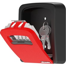 Insafe ISC803KEY Şifreli Çelik Kasa; Anahtar Kasası, Anahtar Dolabı, Kırmızı