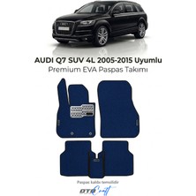Otocraft Audi Q7 Suv 4l 2005-2015 Uyumlu Lacivert 3D Havuzlu Eva Oto Paspas Takımı 5 Parça Araca Özel
