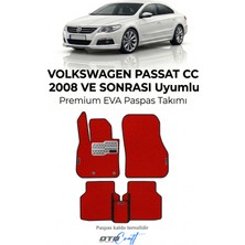 Otocraft Volkswagen Passat cc 2008 ve Sonrası Uyumlu Kırmızı 3D Havuzlu Eva Oto Paspas Takımı 5 Parça Araca Özel