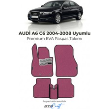 Otocraft Audi A6 C6 2004-2008 Uyumlu Pembe 3D Havuzlu Eva Oto Paspas Takımı 5 Parça Araca Özel