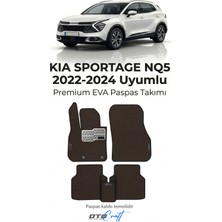 Otocraft Kia Sportage Nq5 2022-2024 Uyumlu Kahverengi 3D Havuzlu Eva Oto Paspas Takımı 5 Parça Araca Özel