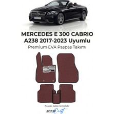 Otocraft Mercedes E 300 Cabrio A238 2017-2023 Uyumlu Bordo 3D Havuzlu Eva Oto Paspas Takımı 5 Parça Araca Özel