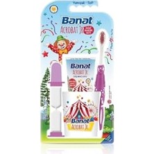Junior Bardaklı Diş Bakım Seti, Mor