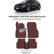 Otocraft Mercedes A 180 W176 2012-2018 Uyumlu Bordo 3D Havuzlu Eva Oto Paspas Takımı 5 Parça Araca Özel