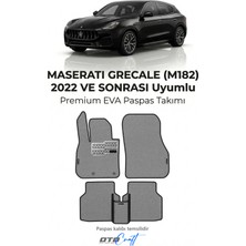 Otocraft Maserati Grecale (M182) 2022 ve Sonrası Uyumlu Gri 3D Havuzlu Eva Oto Paspas Takımı 5 Parça Araca Özel